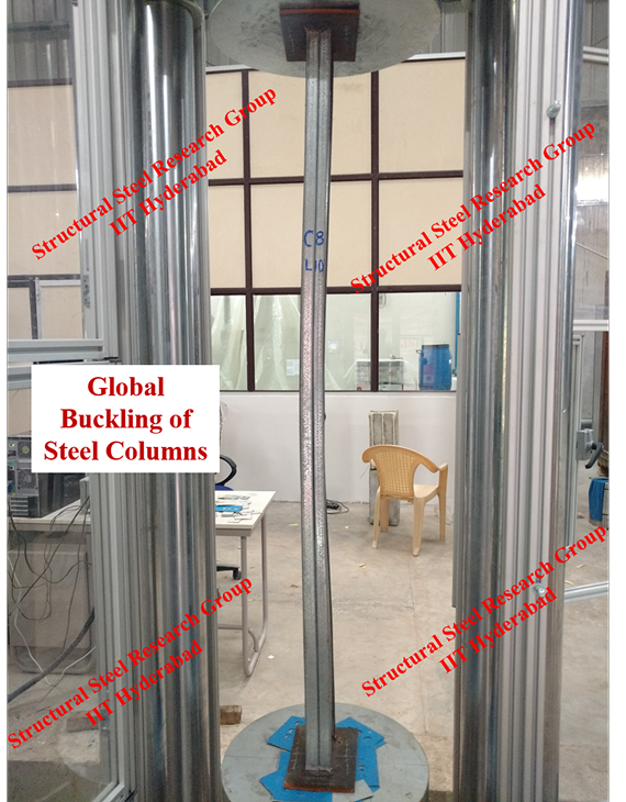 Axial Compression test on Steel Columns
